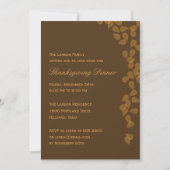 落下する葉感謝祭パーティの招待状 招待状 (正面)