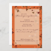 落下する葉感謝祭パーティの招待状 招待状 (正面/裏面)