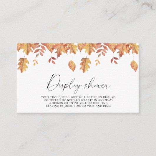 落下する葉 – シャワーを表示 エンクロージャーカード (正面)