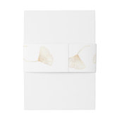 落下する金ゴールド葉イチョウン結婚ズベリーバンド 招待状ベリーバンド (裏面例)