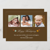 落下する離れハッピー感謝祭カード シーズンカード (正面/裏面)