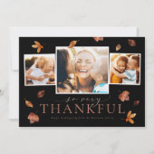 落下する離れ感謝祭フォトカード シーズンカード (正面)