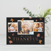 落下する離れ感謝祭フォトカード シーズンカード (スタンド正面)