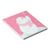 落下する雪片を手に入れる雪だるま ノートパッド (アングル)