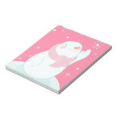 落下する雪片を手に入れる雪だるま ノートパッド (回転)