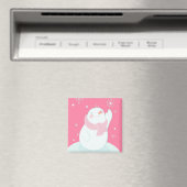 落下する雪片を手に入れる雪だるま マグネット (インサイチュ (食洗機))