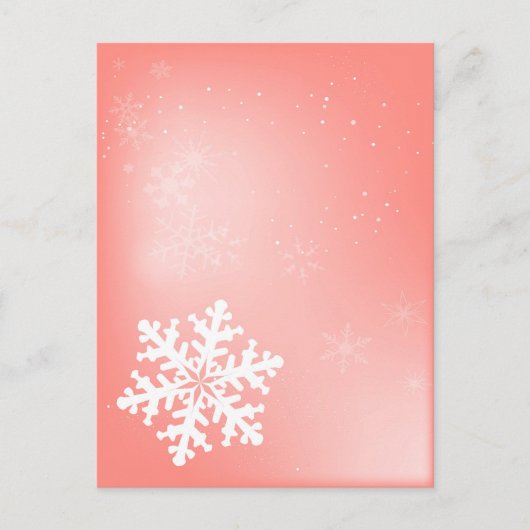 落下する雪片 ポストカード (正面)