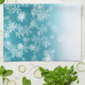 落下する雪❄️片❄️ キッチンタオル (折り畳み)