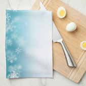 落下する雪❄️片❄️ キッチンタオル (四つ折り)