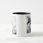 落下の後の雄牛地面のカウボーイ マグカップ (中央)