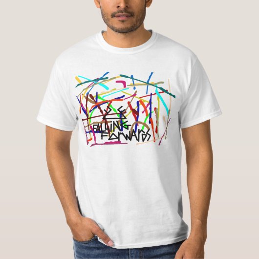 落下はペンキの(ばちゃばちゃ)跳ねるを進めます Tシャツ (正面)