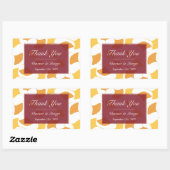 落下イチョウ葉メロ結婚ーンの抱き枕ラベル 長方形シール (シート)