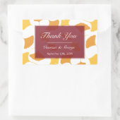 落下イチョウ葉メロ結婚ーンの抱き枕ラベル 長方形シール (バッグ)