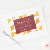 落下イチョウ葉メロ結婚ーンの抱き枕ラベル 長方形シール (封筒)