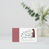 落下エレガント星、赤ちゃんシャワーギフトレジストリ エンクロージャーカード (スタンド正面)