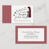 落下エレガント星、赤ちゃんシャワーギフトレジストリ エンクロージャーカード (正面/裏面)