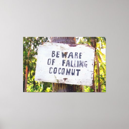 落下ココナッツ40x60 キャンバスプリント (正面)