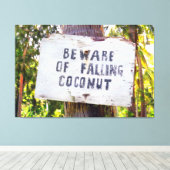 落下ココナッツ40x60 キャンバスプリント (インサイチュ (ウッドフロア))