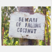 落下ココナッツ フリースブランケット (正面(横))