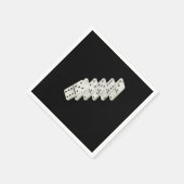 落下ドミノタイルパズラーのゲーム遊ギフト スタンダードカクテルナプキン (角)