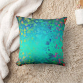 落下ハートアクア クッション (ブランケット)