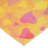 落下ハートオレンジ テーブルクロス (アングル)