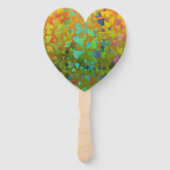 落下ハートオレンジ ハンドファン (裏面)