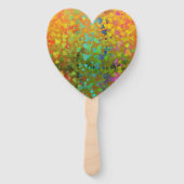 落下ハートオレンジ ハンドファン (正面)