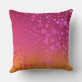 落下ハートピンクオレンジ クッション (裏面)