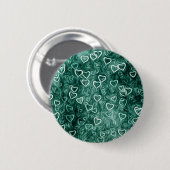 落下ハート-ティール（緑がかった色） 缶バッジ (正面&裏面)