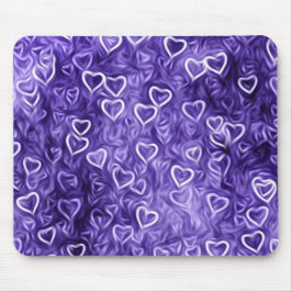 落下ハート – 紫 マウスパッド