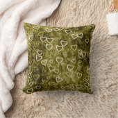 落下ハート – 黄 クッション (ブランケット)