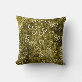 落下ハート – 黄 クッション