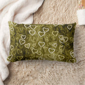 落下ハート – 黄 ランバークッション (ブランケット)