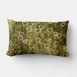 落下ハート – 黄 ランバークッション