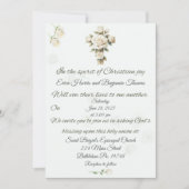 落下バラクロスクリスチャン結婚式招待状 招待状 (正面)