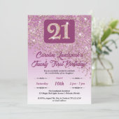 落下バラ金ゴールドグリッター21歳パーティー 招待状 (スタンド正面)