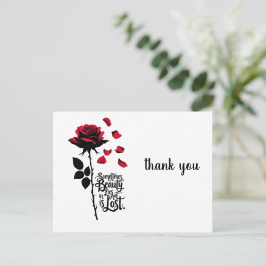 落下バラ ポストカード (スタンド正面)