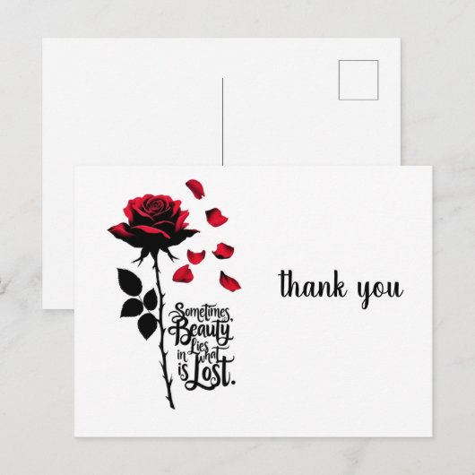 落下バラ ポストカード (正面/裏面)