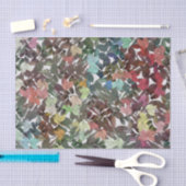 落下モダン葉プリントティッシュペーパー 薄葉紙 (クラフト)