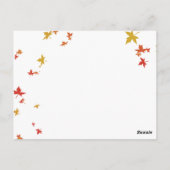 落下中の葉レシピカード(カスタム要求) ポストカード (裏面)