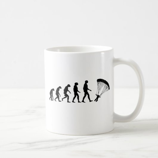落下傘で降りることの進化 コーヒーマグカップ (右)