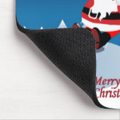 落下傘で降りるサンタ マウスパッド (コーナー)