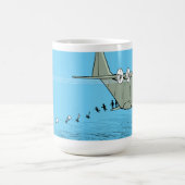 落下傘兵のヘラクレスの平らな漫画のコーヒー・マグ コーヒーマグカップ (中央)