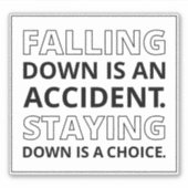 落下引用文アスレチック引用文自己プライド引用文 シール (正面)