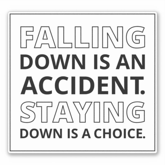 落下引用文アスレチック引用文自己プライド引用文 シール (正面)