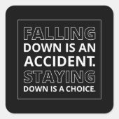 落下引用文アスレチック引用文自己プライド引用文 スクエアシール (正面)