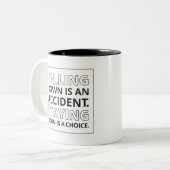 落下引用文アスレチック引用文自己プライド引用文 ツートーンマグカップ (正面左)