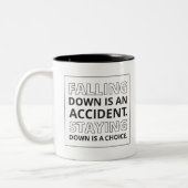 落下引用文アスレチック引用文自己プライド引用文 ツートーンマグカップ (左)