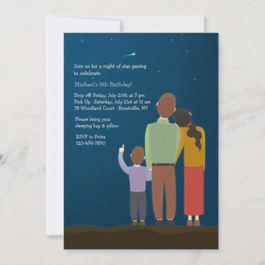 落下星招待状 招待状 (正面)